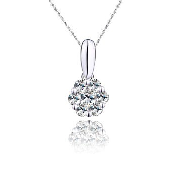 璀璨星光，點亮優雅——諾曼諾蘭18K白金鉆石項墜品鑒